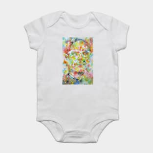 WILLIAM S. BURROUGHS watercolor portrait .3 Baby Bodysuit